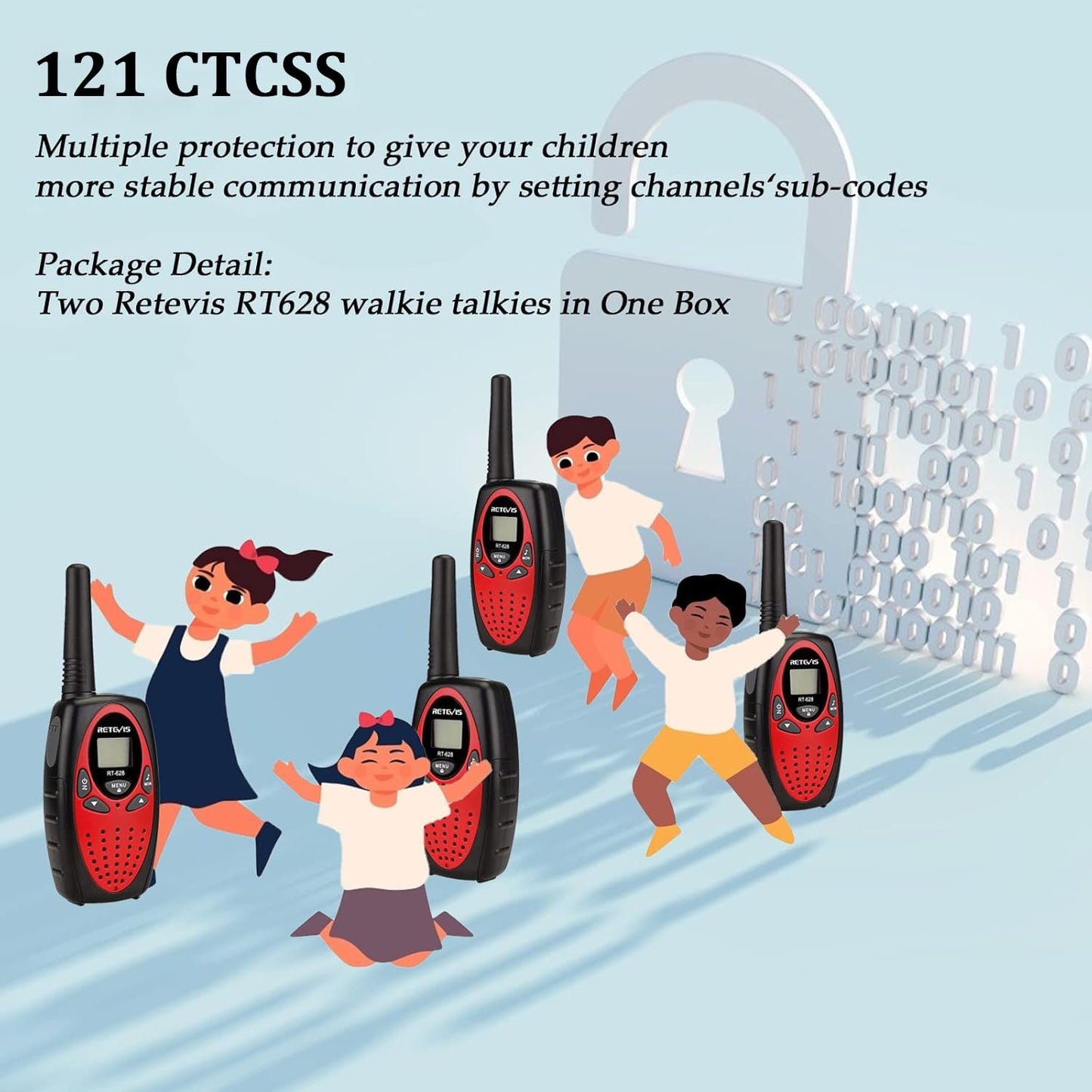 Retevis voice activated hands free walkie talkies for outdoor hiking