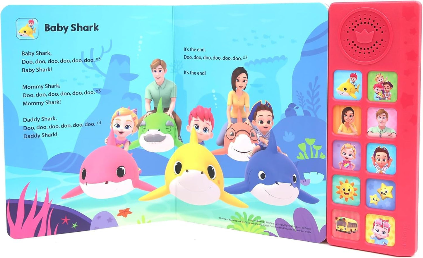Pinkfong Bebefinn sound book 10 interactive musical buttons