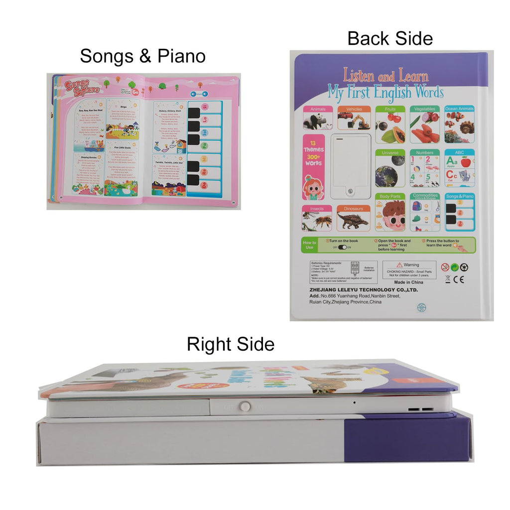 Educational Eolythra sound book interior page layout with 300 plus words