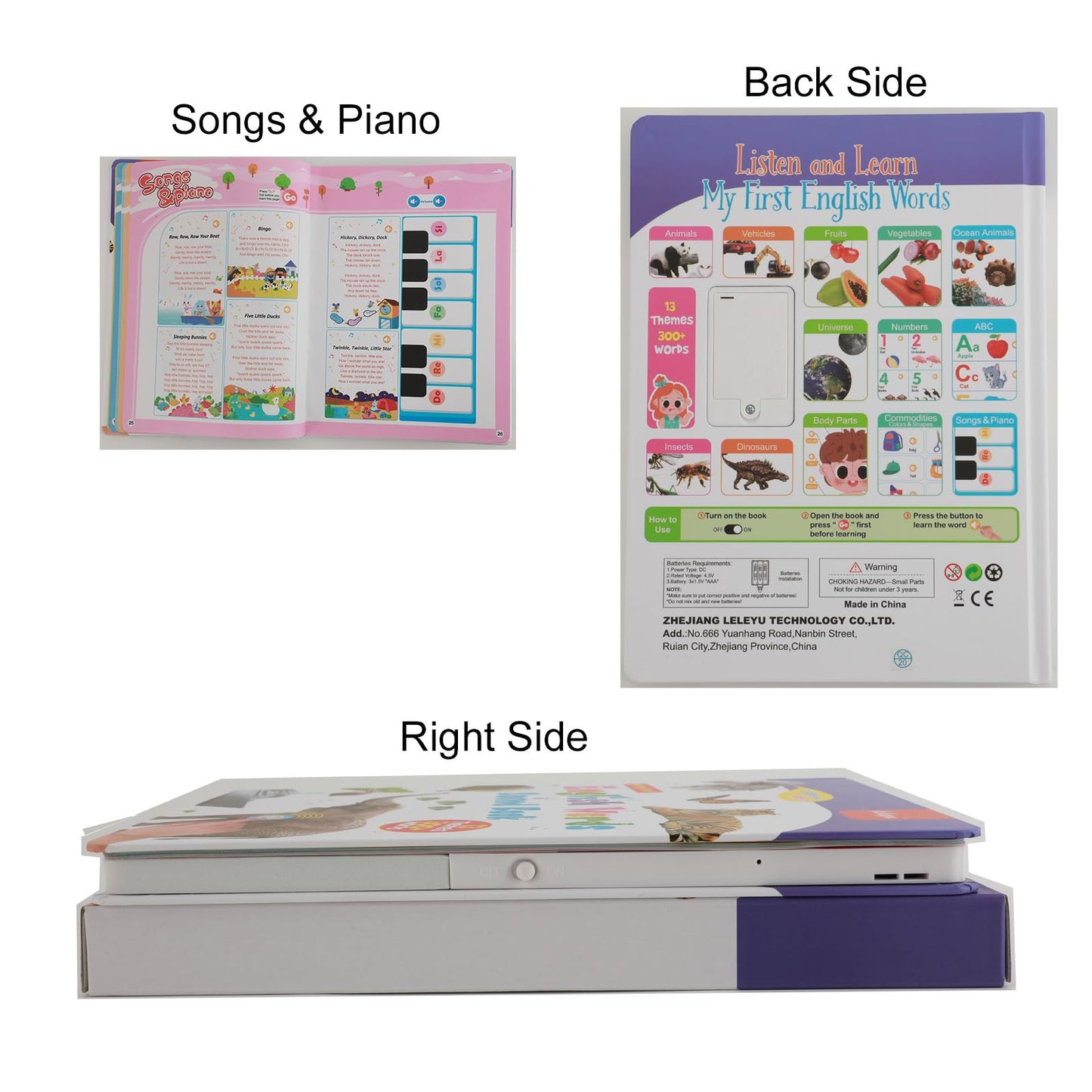Educational Eolythra sound book interior page layout with 300 plus words