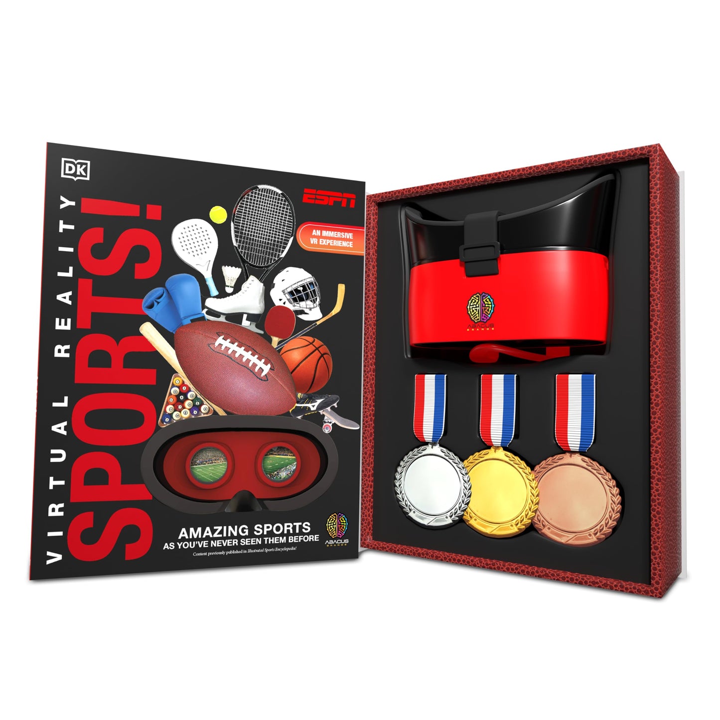 Interactive DK sports book included in the Abacus VR set