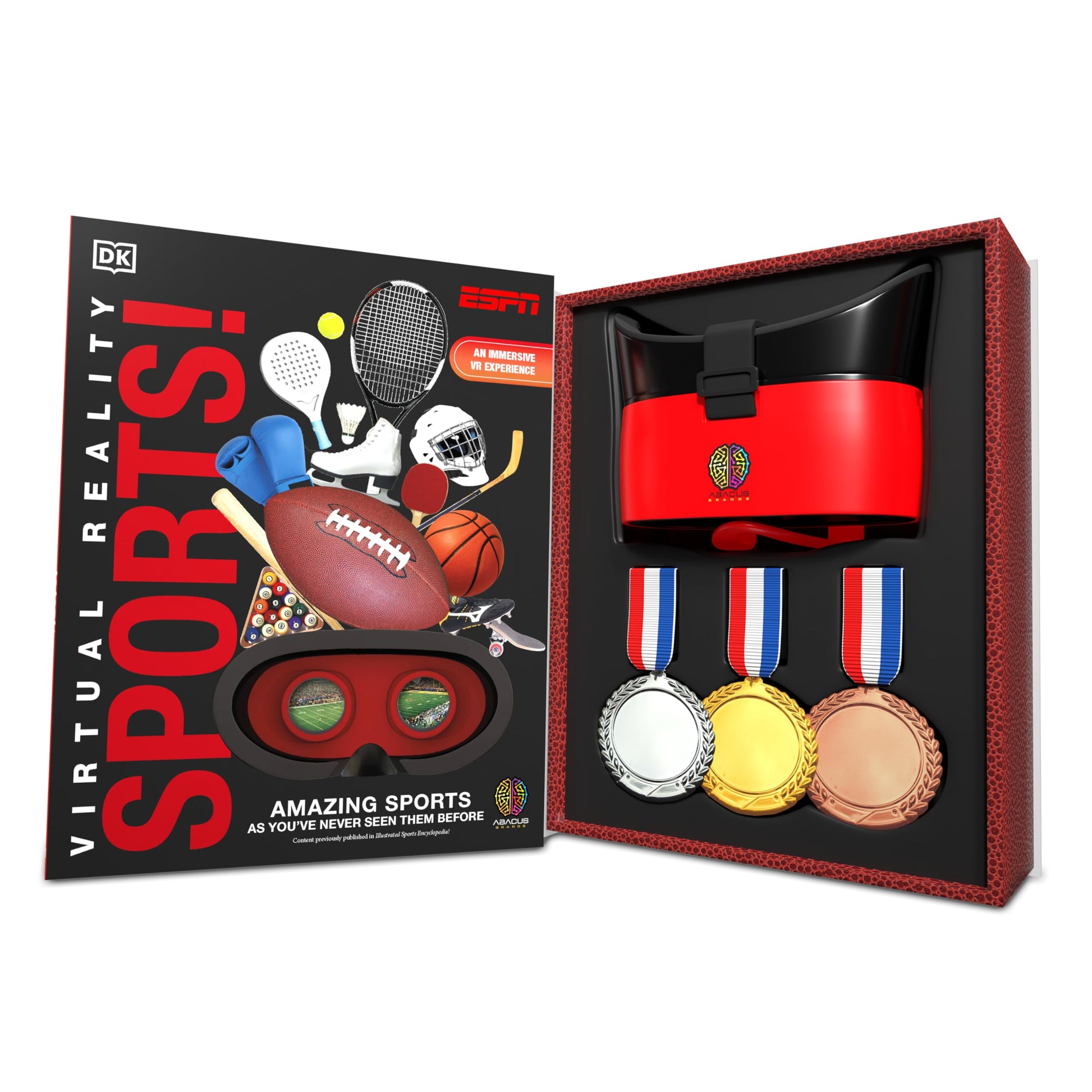 Interactive DK sports book included in the Abacus VR set