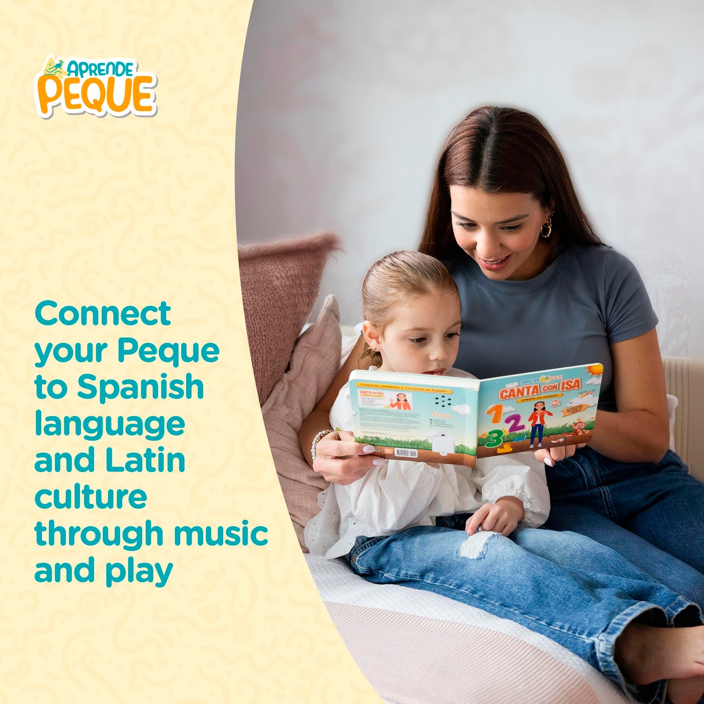 Aprende Peque educational book showing animal vocabulary theme