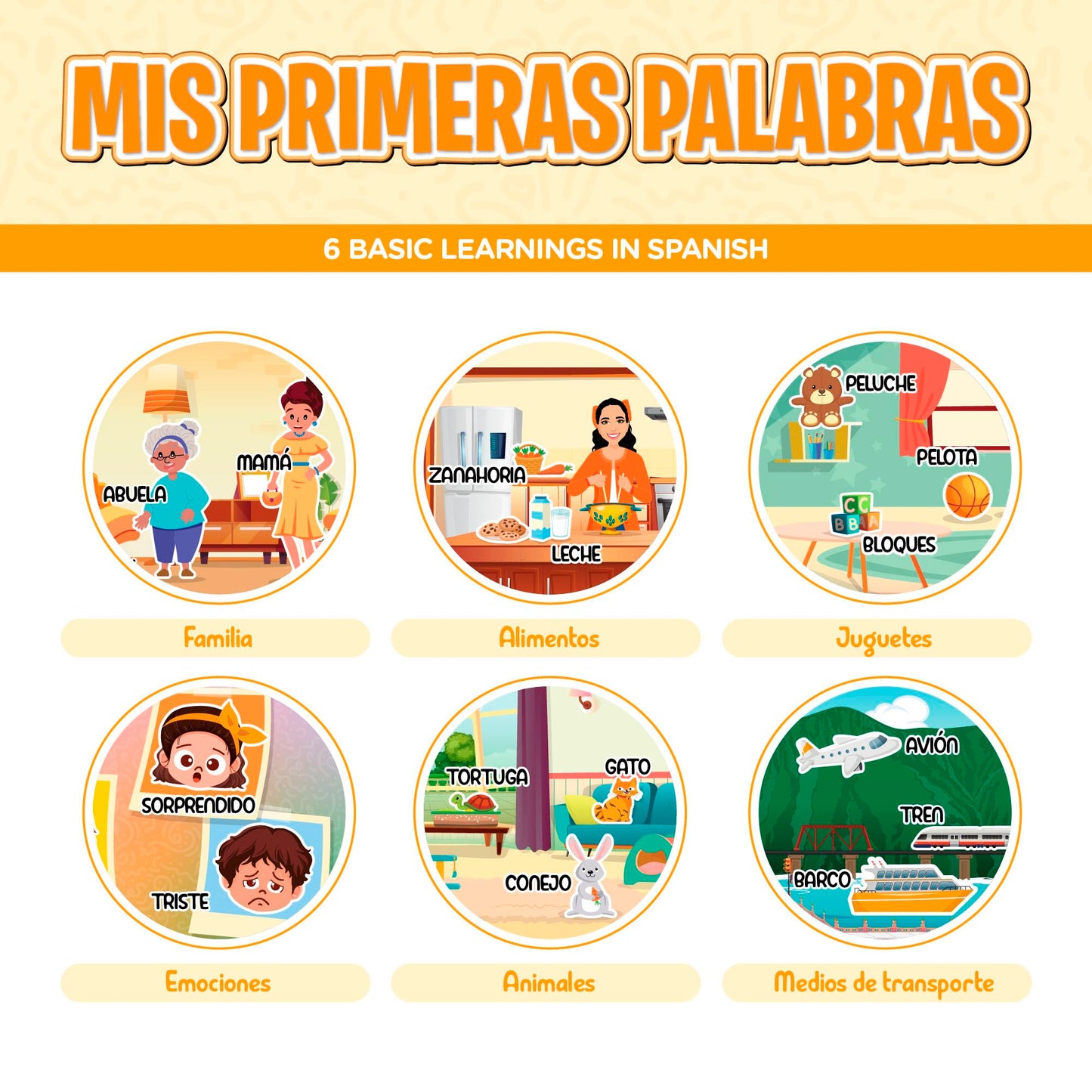 Aprende Peque book with Isa character illustration for kids