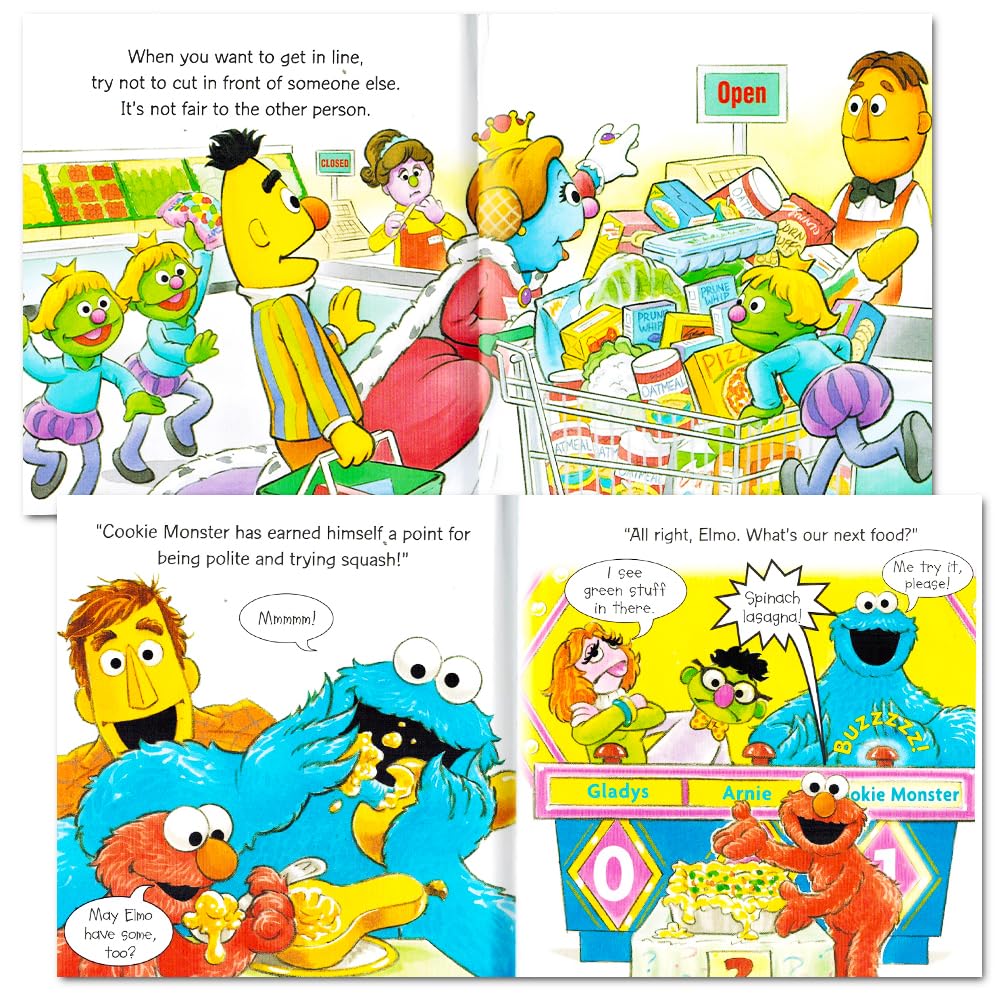 Child holding Sesame Street Elmo Manners Book