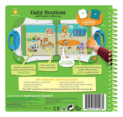 Close up of LeapFrog LeapStart interactive book pages with vibrant illustrations