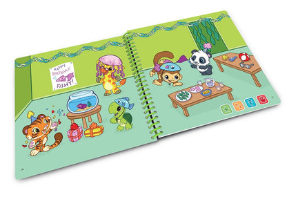 Display of reward and interactive stickers included in LeapFrog activity book