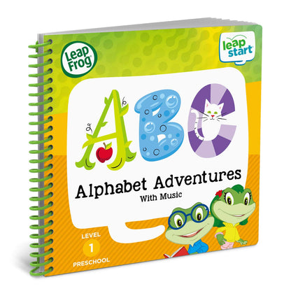 LeapFrog LeapStart interactive book interior page showing alphabet activities