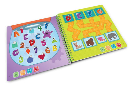 Close up of LeapFrog LeapStart book engaging with the letter factory theme