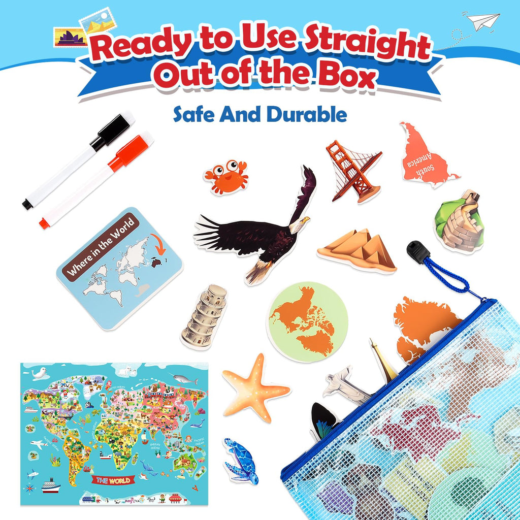 Educational ocean theme page with removable pieces