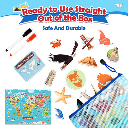Educational ocean theme page with removable pieces