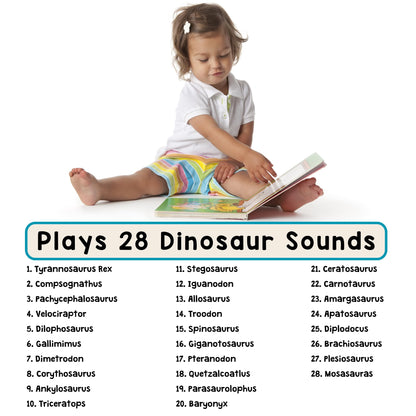 Close up of the 28 realistic sound buttons on the interactive book