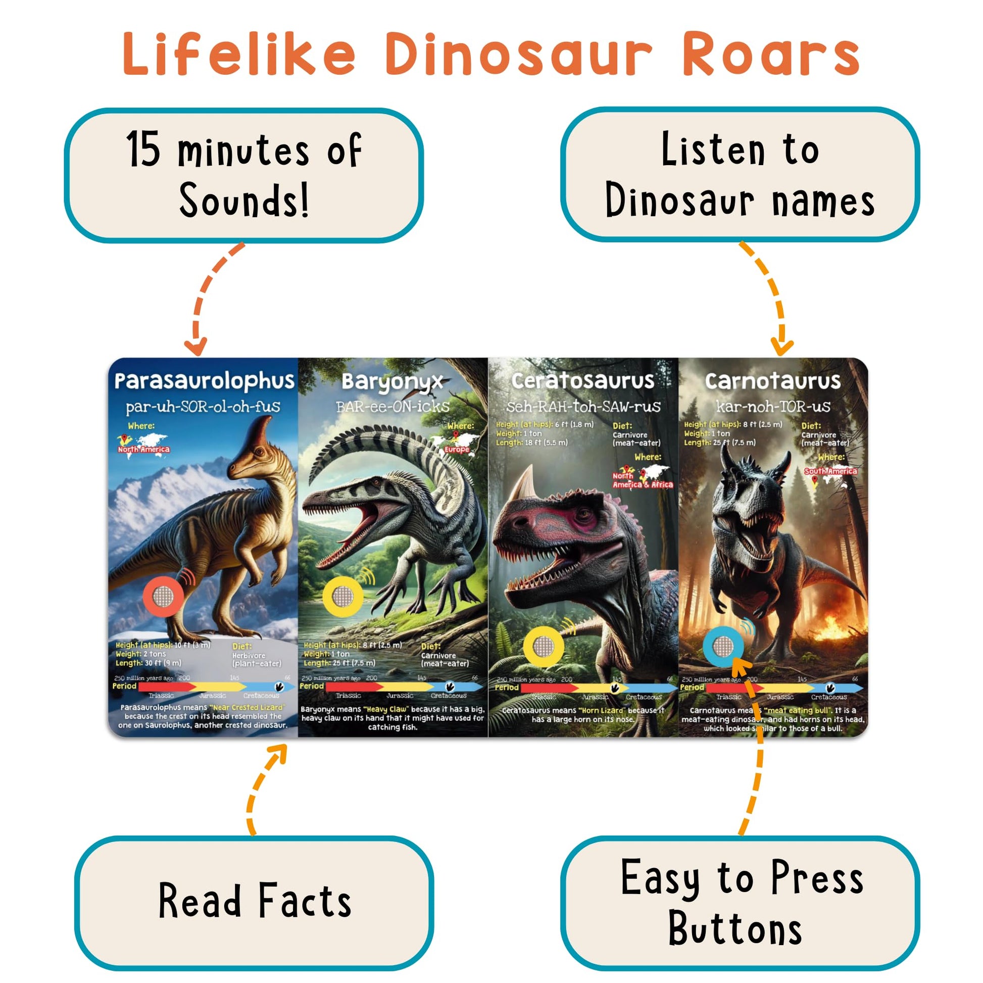 Learning Bugs educational book displaying sea and sky dinosaur illustrations