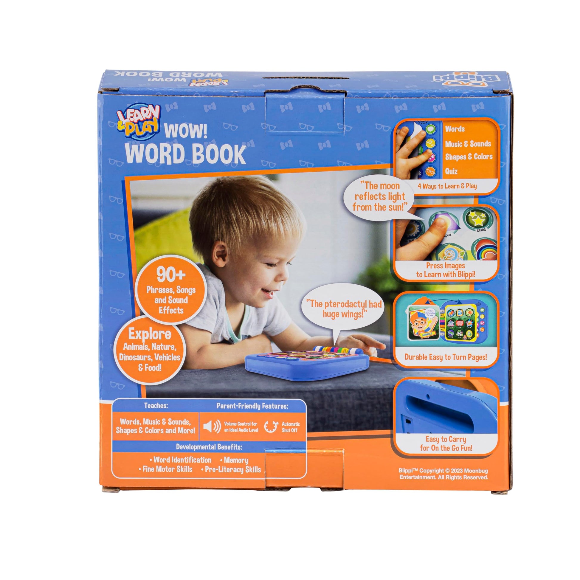 Packaging of authentic Ekids Blippi interactive book