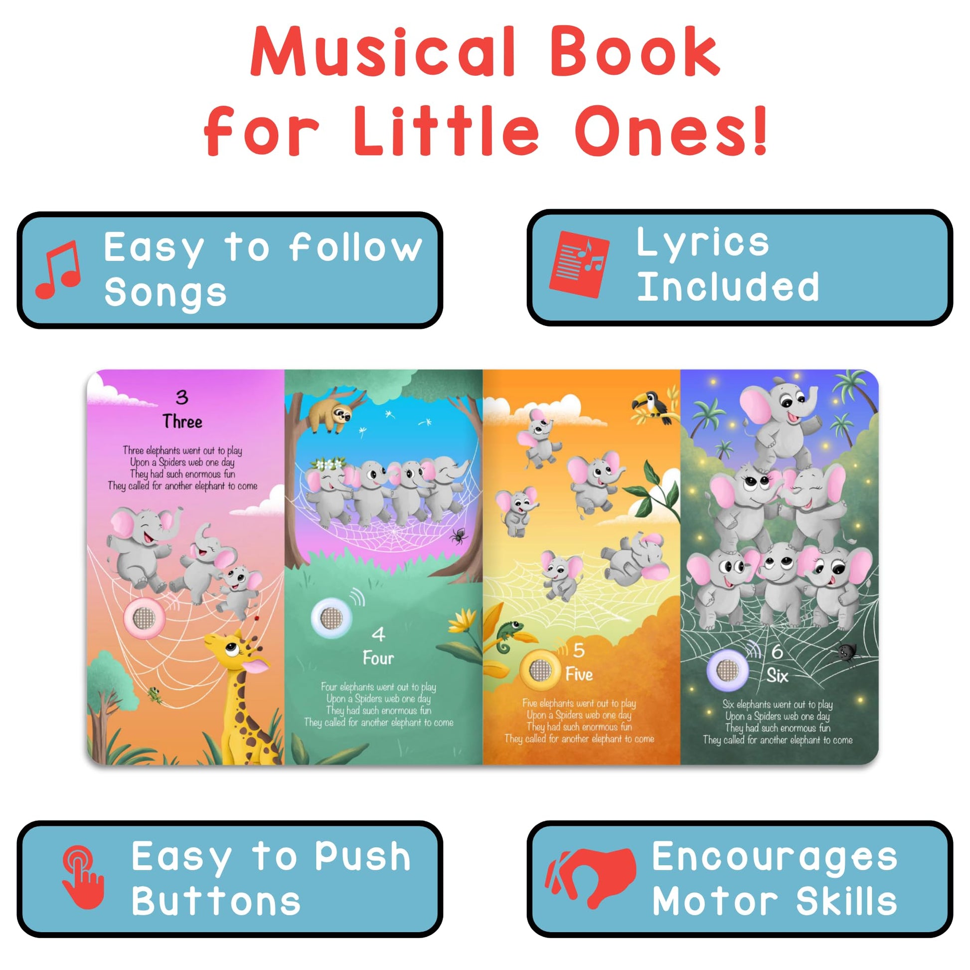 Internal pages of Learning Bugs numbers and colors book