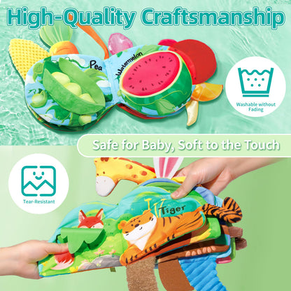 Educational Montessori sensory books for babies set