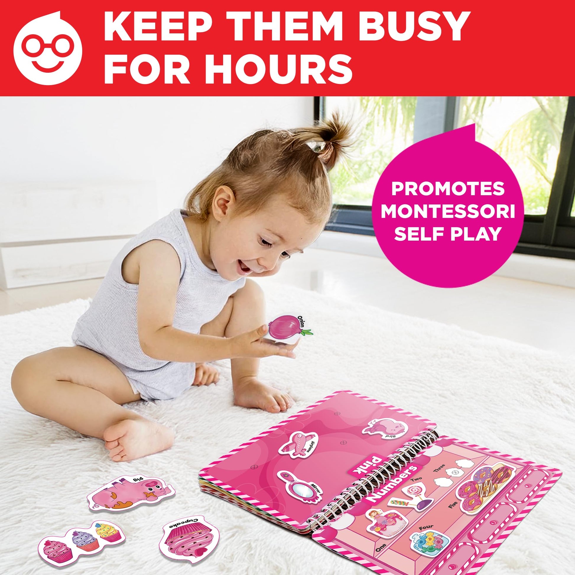 Educational sticker pages included in Doctor Jupiter busy book