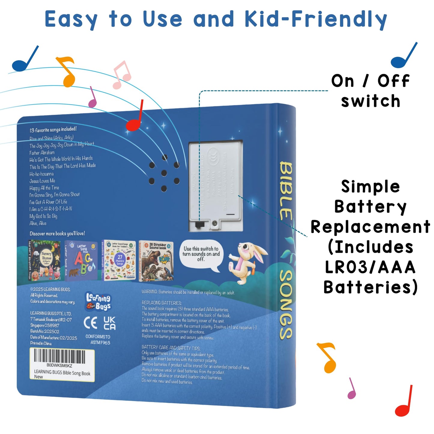 Educational Learning Bugs musical toy for toddlers 1-3 years
