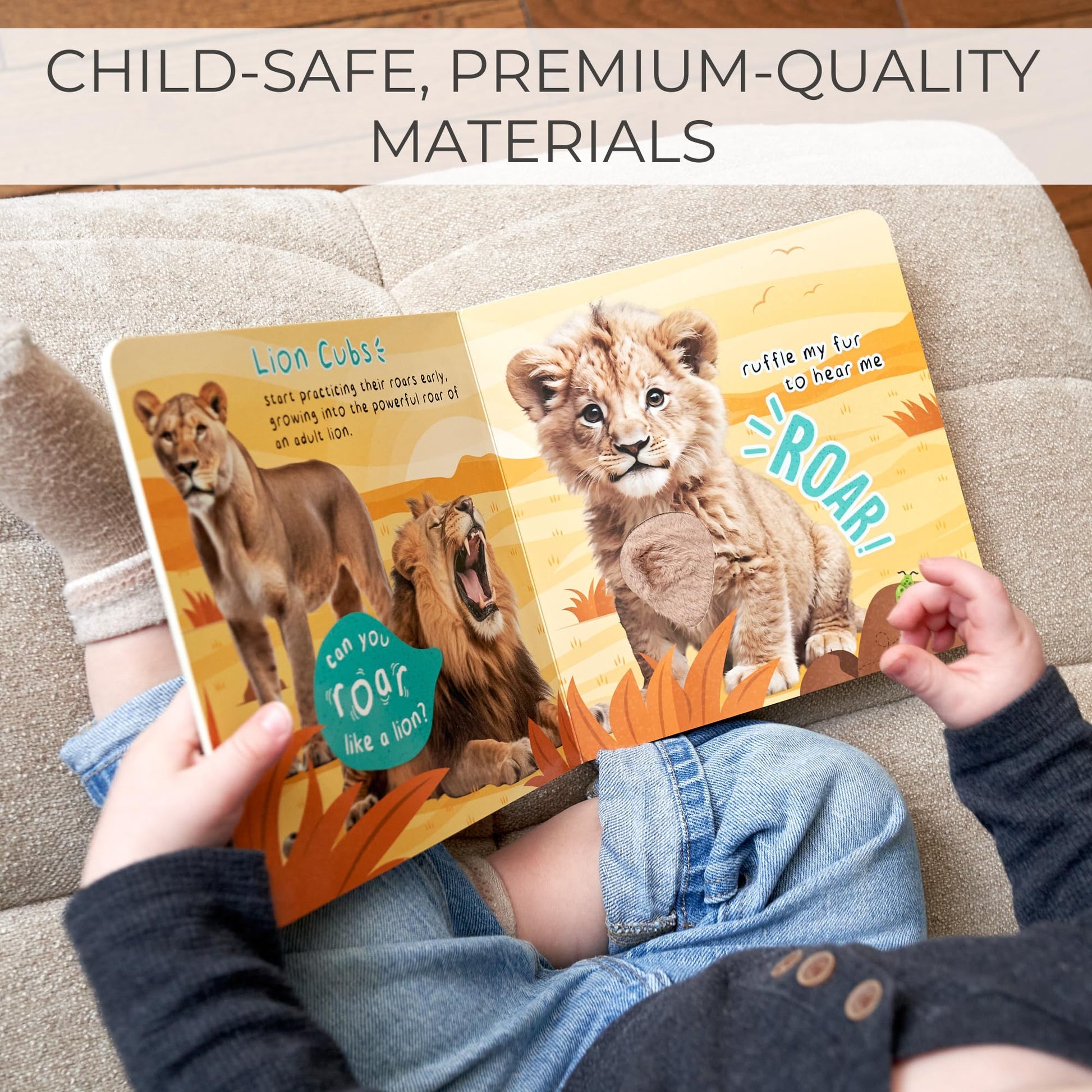 Zicoto sensory book display for baby shower gift idea
