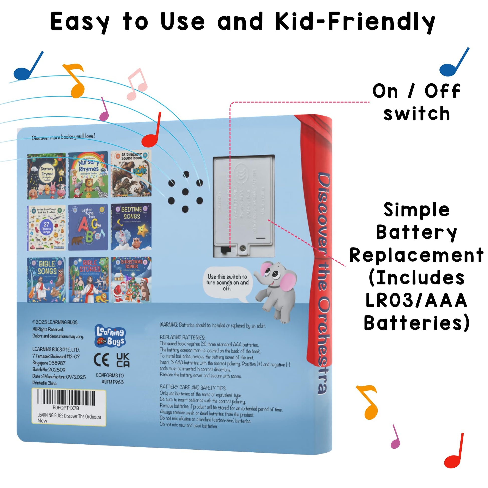 Educational Learning Bugs musical toy for toddlers 1 to 3 years old
