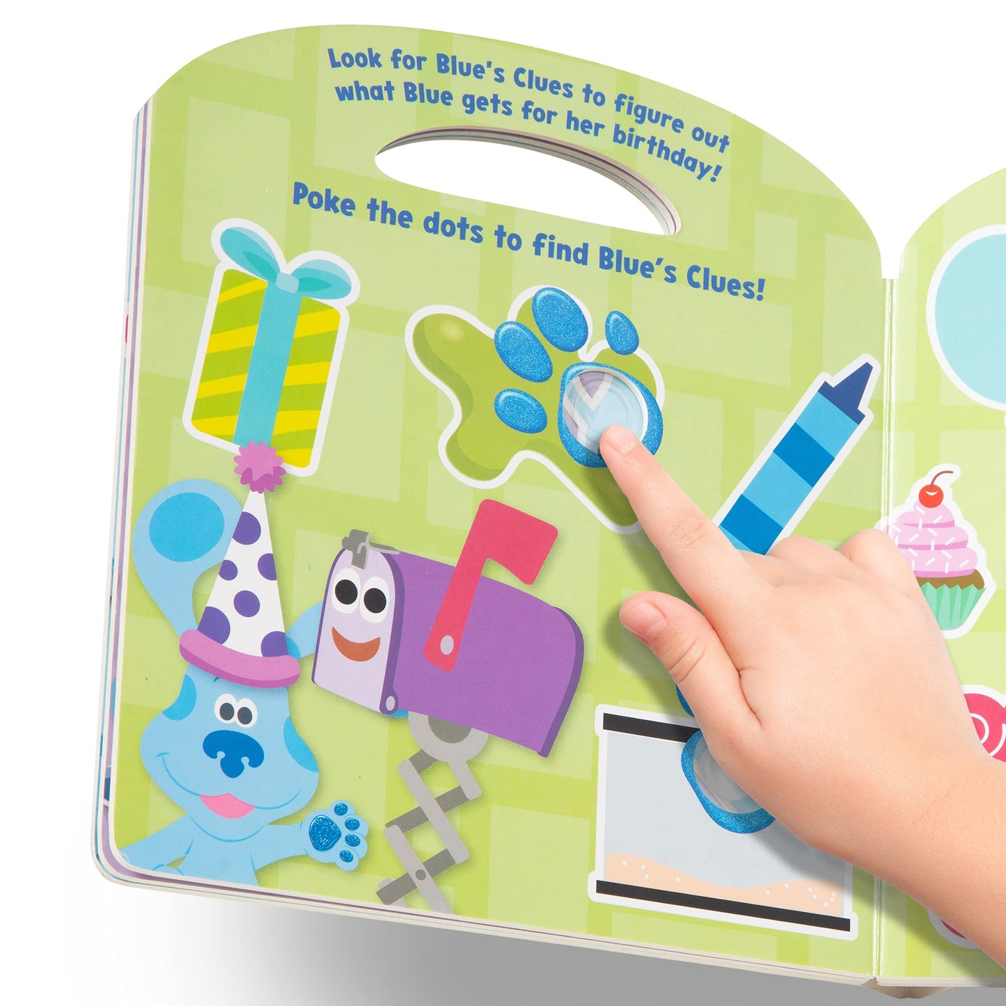 Interior page of Shapes with Blue interactive board book