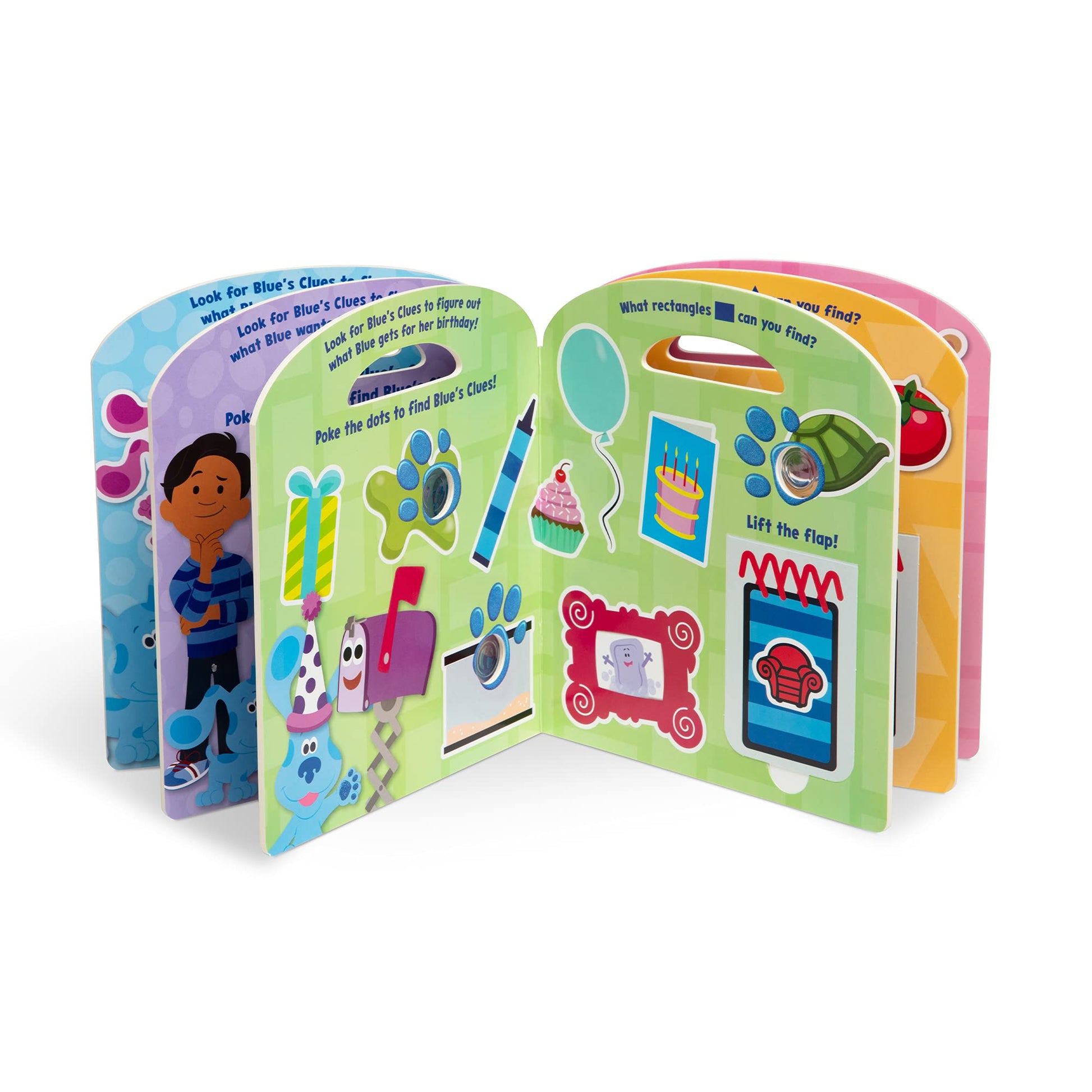 Side view of the sturdy board book with carry handle