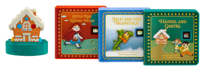Close up of Little Tikes Story Dream Machine interactive cartridge