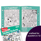 Close up of Highlights 2026 puzzle book pages
