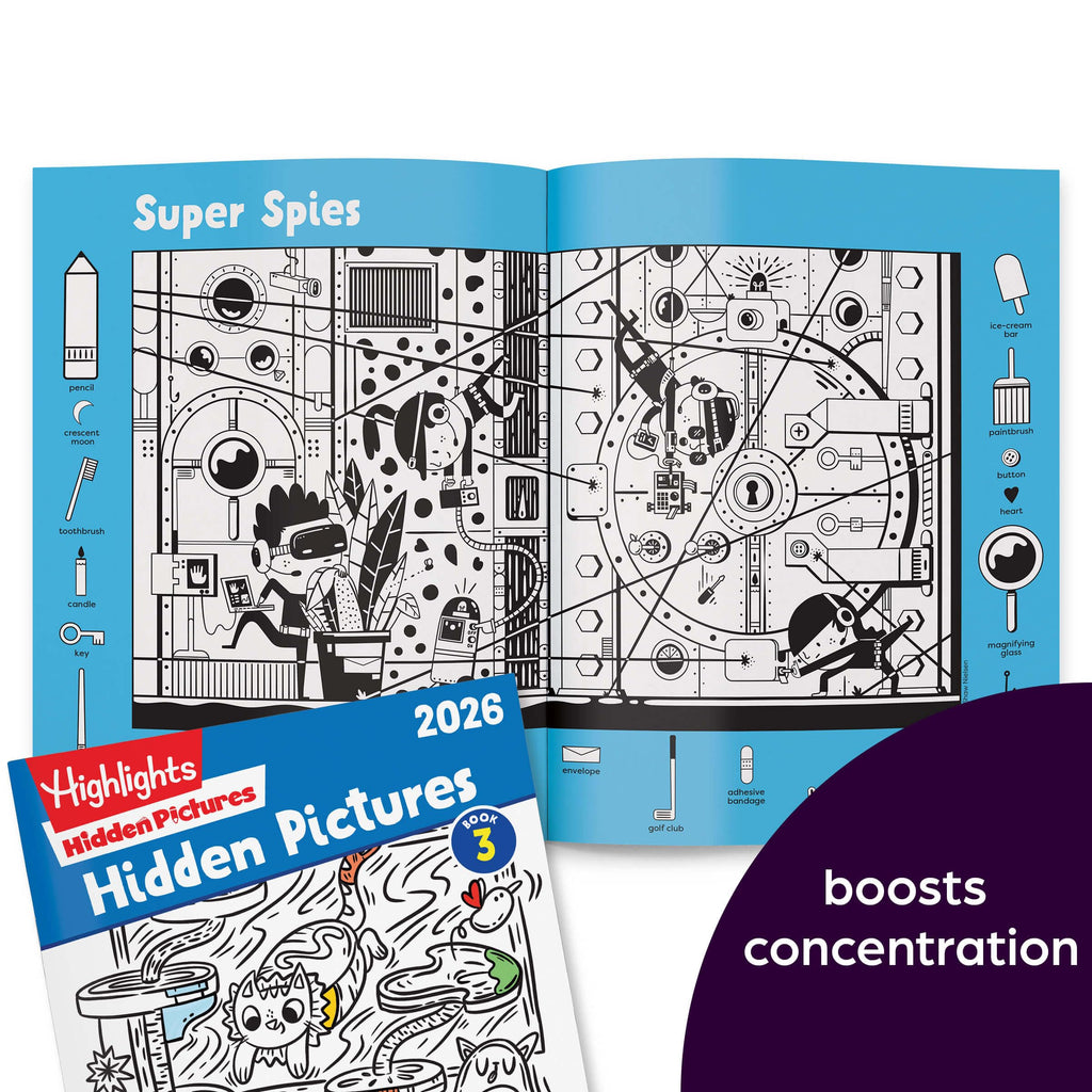 Highlights activity books displayed for travel