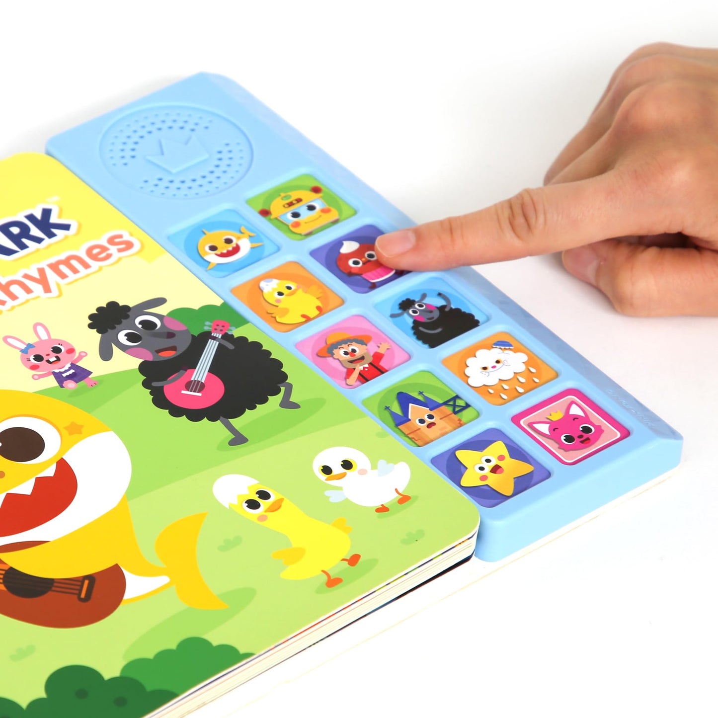 Educational sound book layout showing song icon matching system