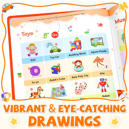 Side profile of durable Arnbz sound book for preschoolers