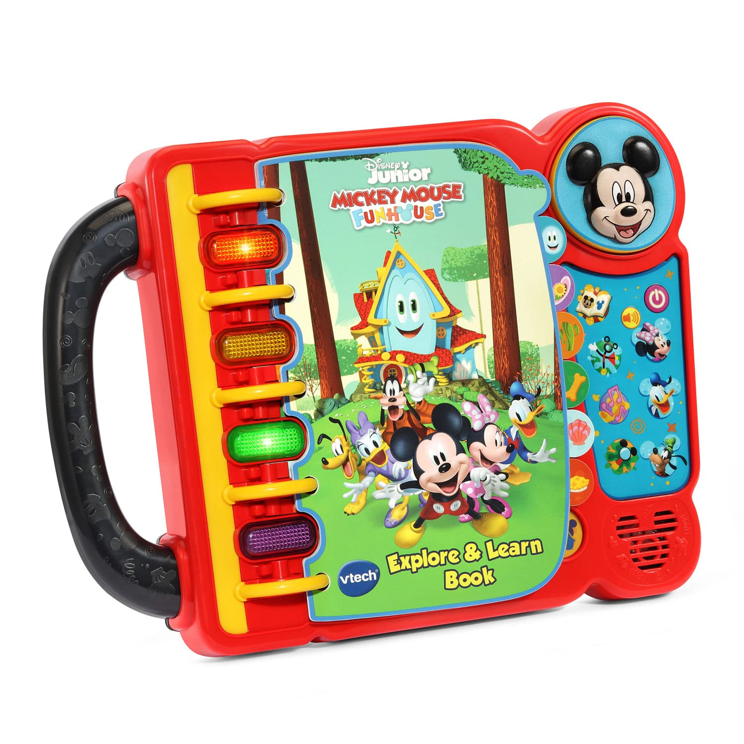 Mickey Mouse Funhouse interactive book showing character voice buttons