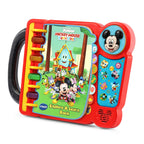 Close up of VTech Disney Junior book pages and light-up buttons
