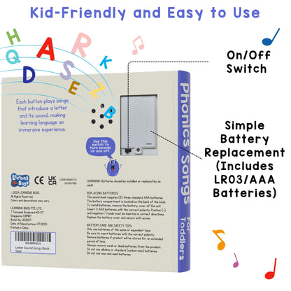 Learning Bugs Phonics Songs Book packaging for gift giving