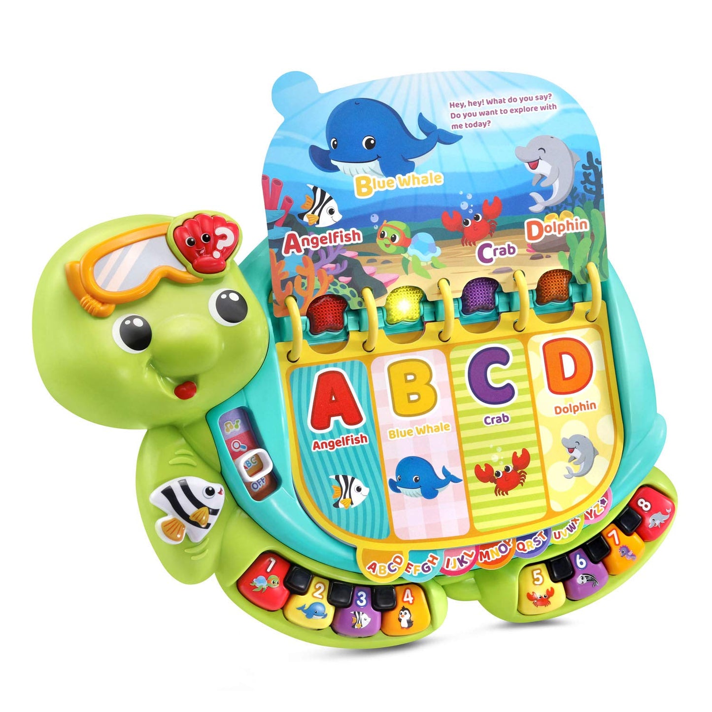 VTech interactive book pages with marine animal illustrations