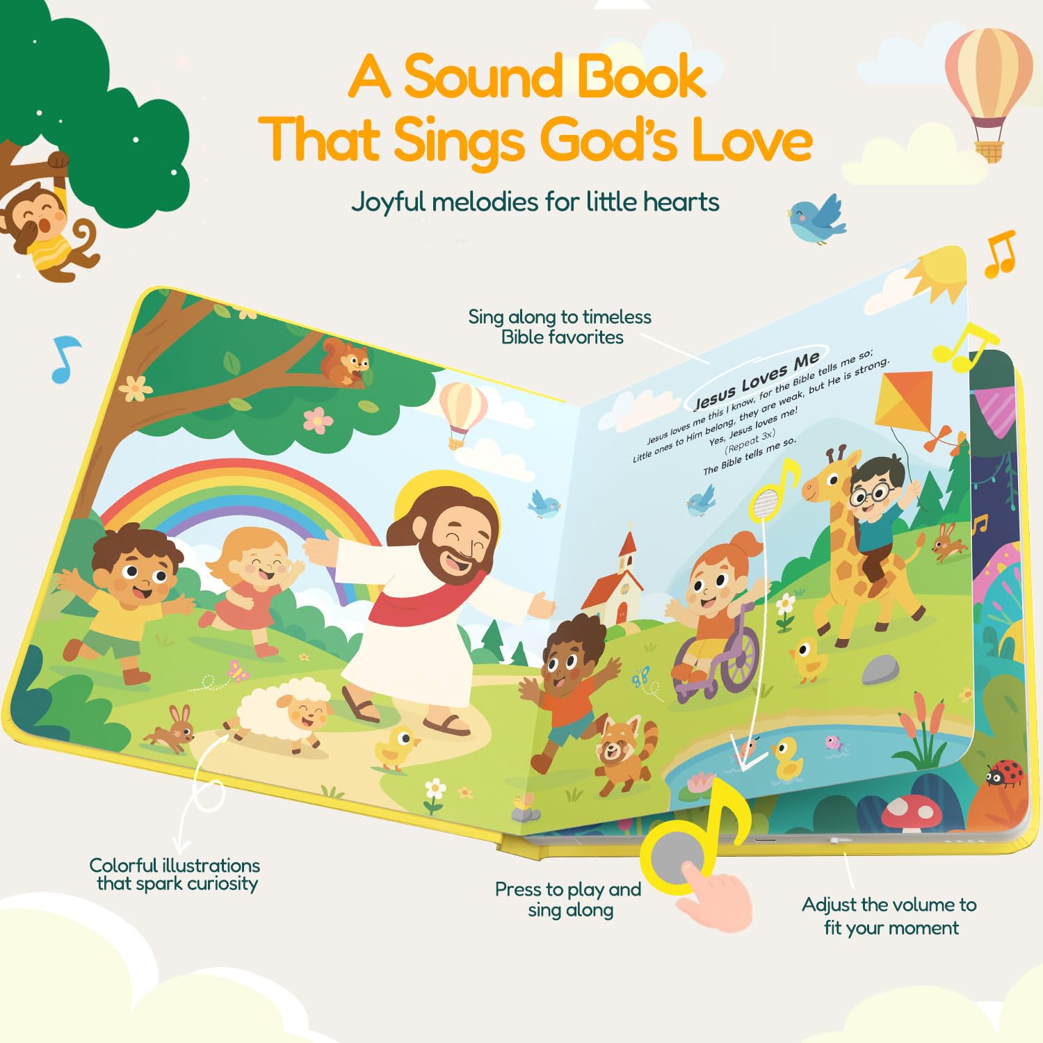 Interior page spread of Jesus Loves Every Bunny board book