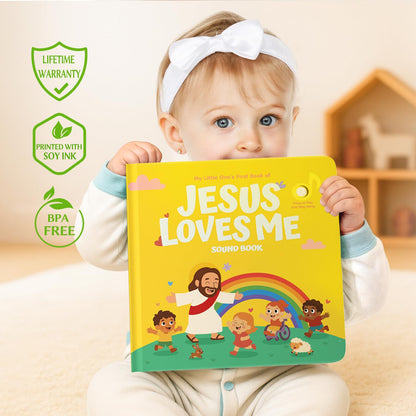 Pumiboo Christian sound book displayed as a gift for baby