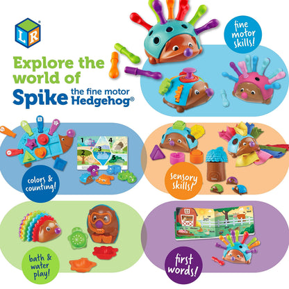 Child holding Spike the Fine Motor Hedgehog quills for fine motor skills