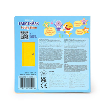 Pinkfong Baby Shark Potty Time Sound Book battery compartment safety feature
