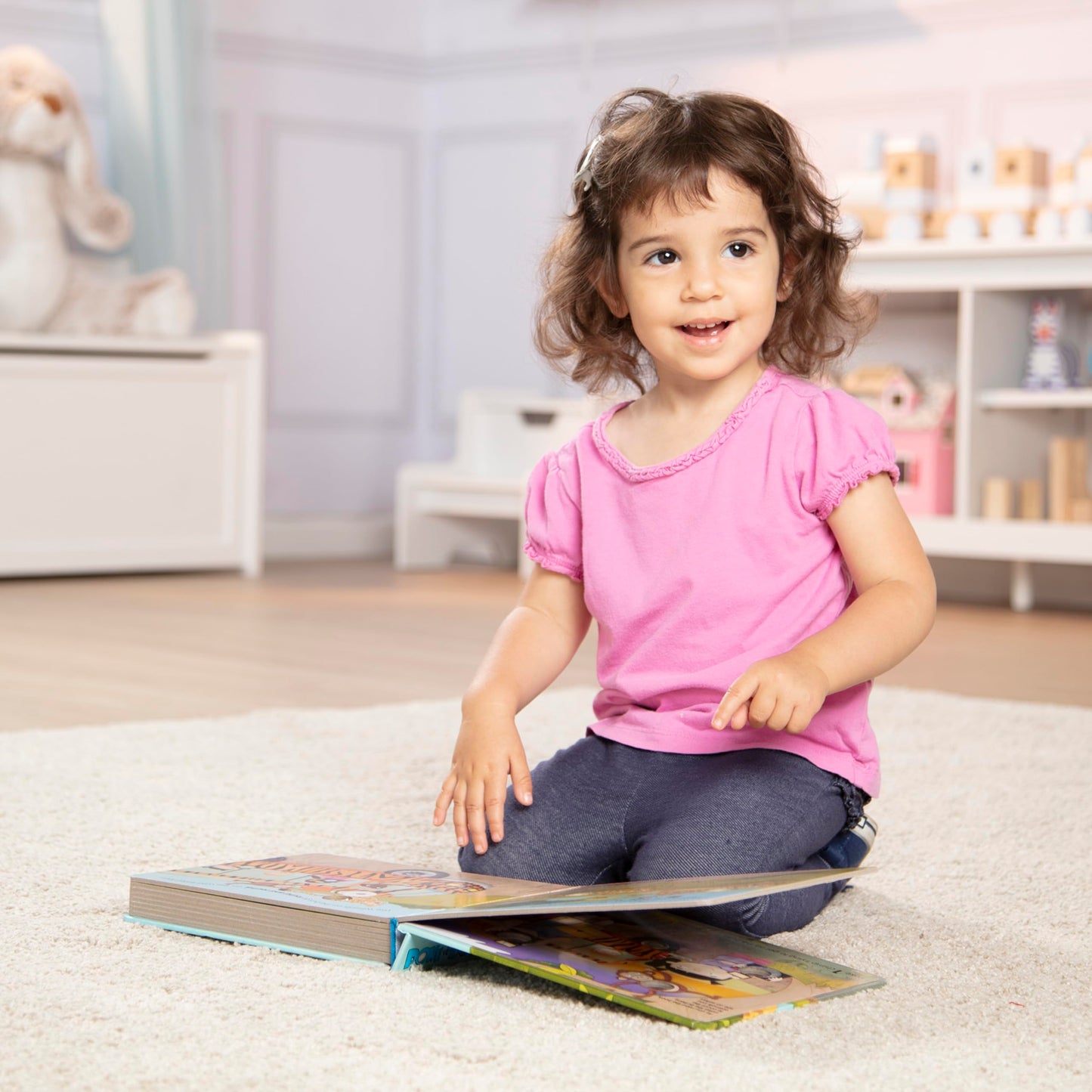 Interactive counting activity on a book page