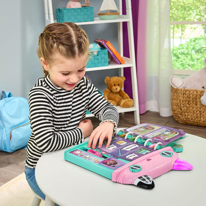Side view of Vtech Gabby's Dollhouse Cat-a-Vator book
