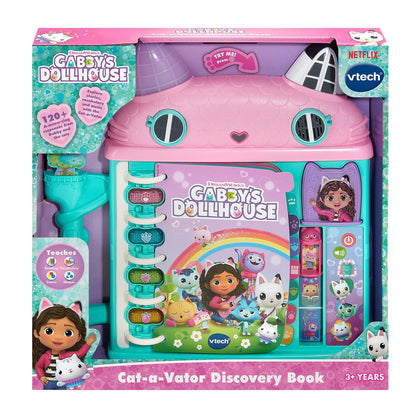 Vtech Gabby's Dollhouse discovery book packaging and product