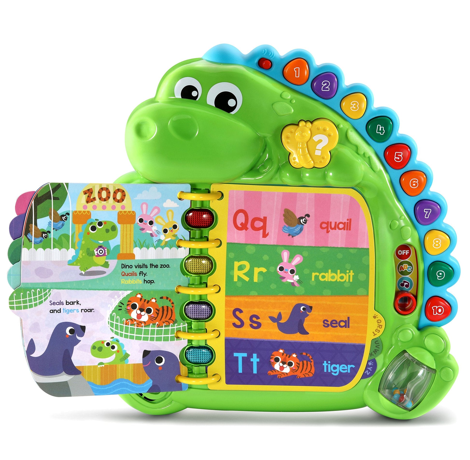 LeapFrog interactive alphabet book showing 16 pages for toddlers