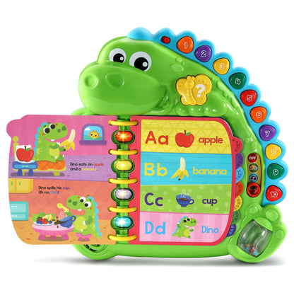 Close up of number buttons on LeapFrog Dino's Delightful Day book spine