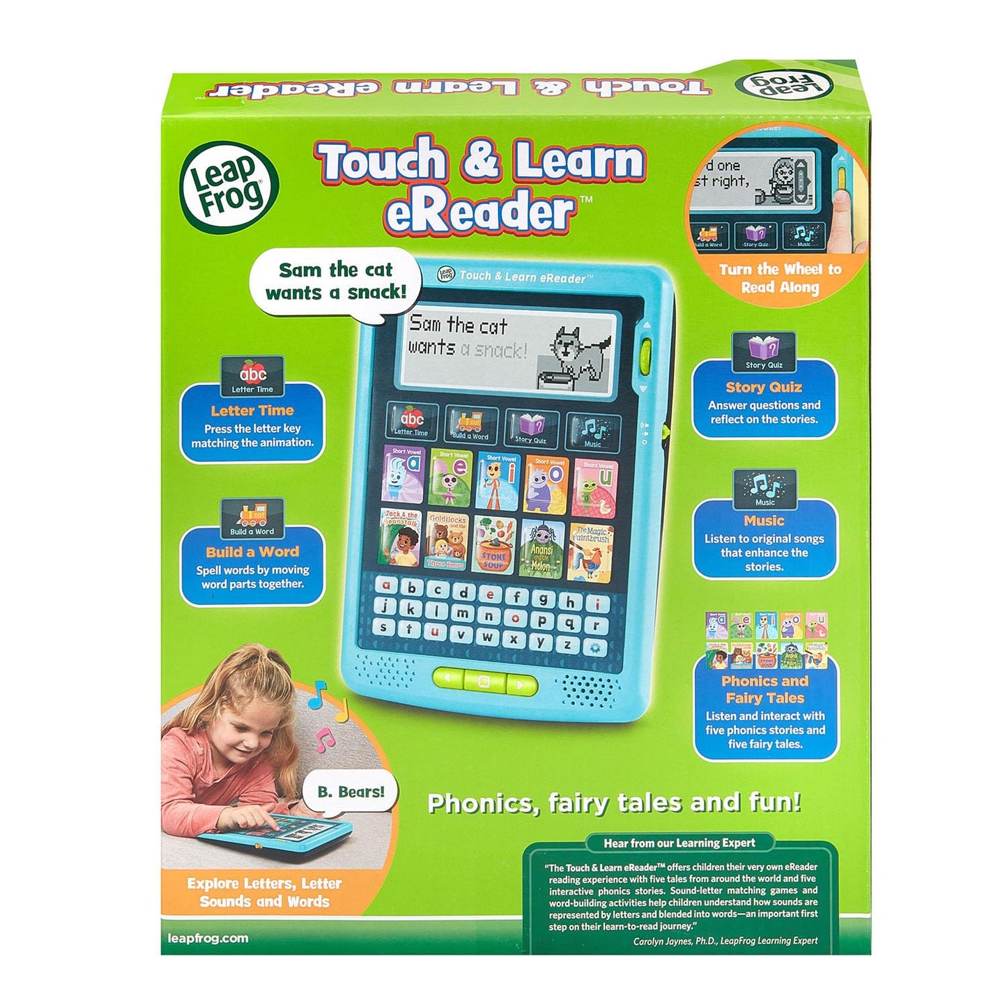 Back view of LeapFrog Touch and Learn eReader showing battery compartment