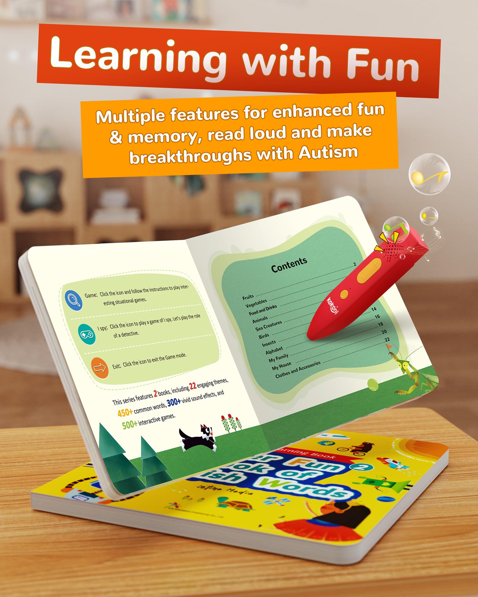 Kokodi educational book set with colorful illustrations