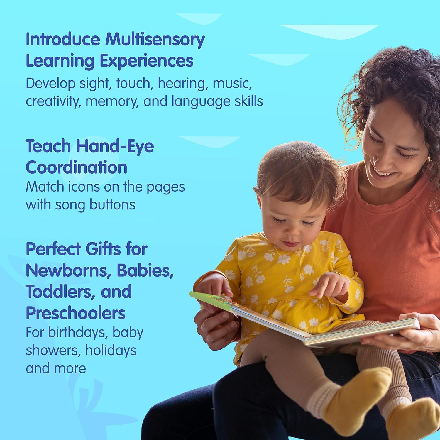 Durable illustrated pages of Baby Shark sing along book