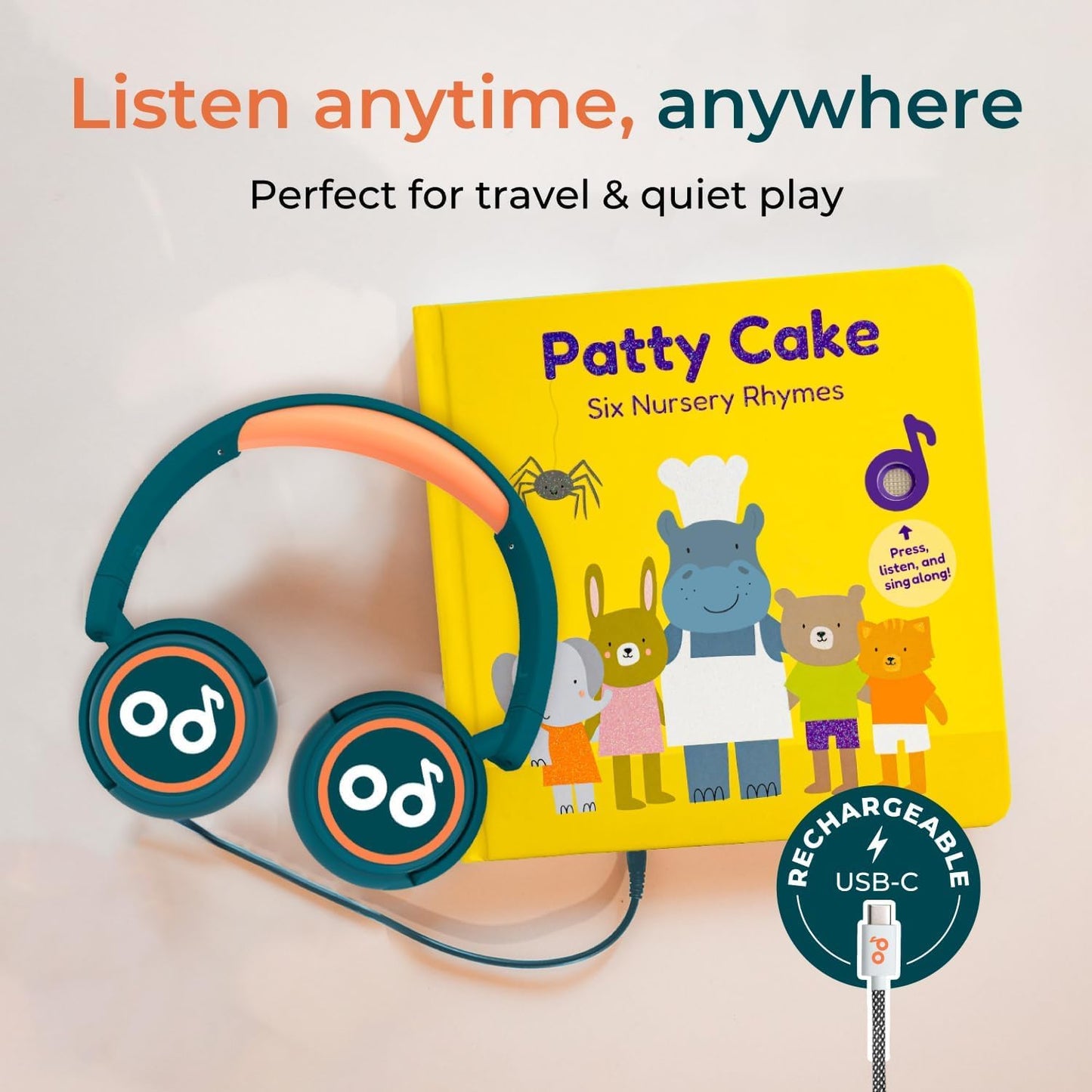 Toddler hands interacting with Cali's Books Patty Cake sound book