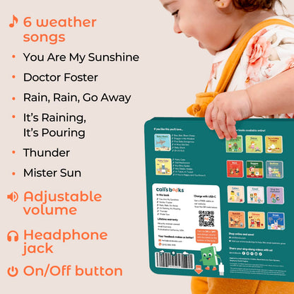 Back view of Cali's Books You Are My Sunshine musical board book