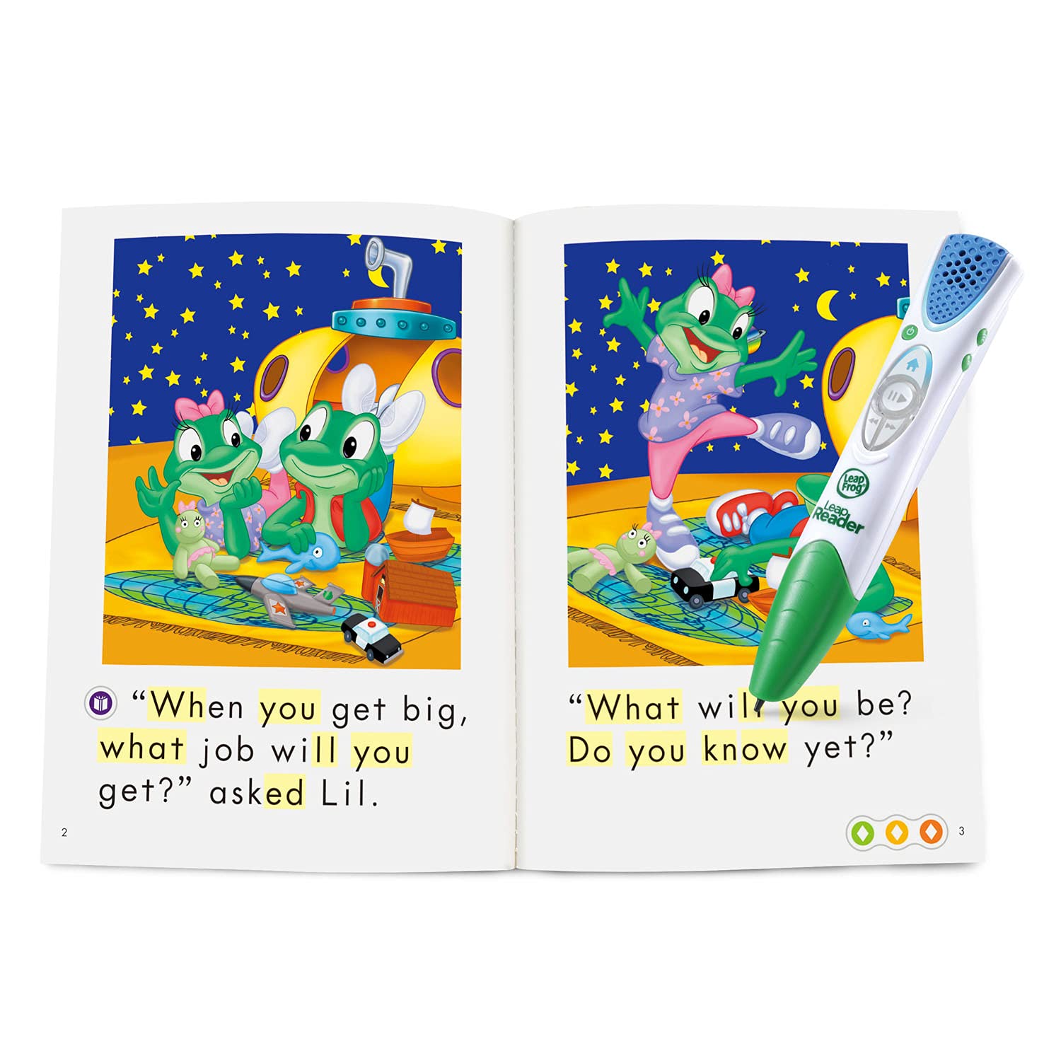 Close up of LeapFrog LeapReader 10 book collection